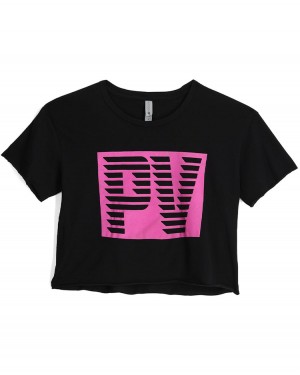 Camiseta Pit Viper Son of Beach Shutters Crop Negros | 4378ZDLVQ