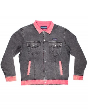 Chaquetas Pit Viper Deporte Denim Deporte Grises Rosas | 6428GXKIZ