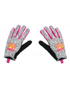 Guantes Pit Viper High Speed Off Carretera Son Of Beach Blancos Negros Rosas | 6854AIJMV