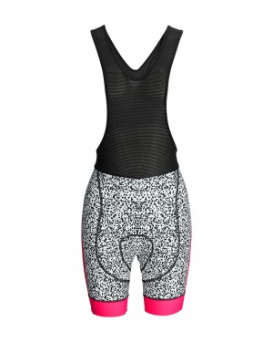 Pantalones Pit Viper Son of Beach Cycling Bib Negros Blancos Rosas | 3129PIROH