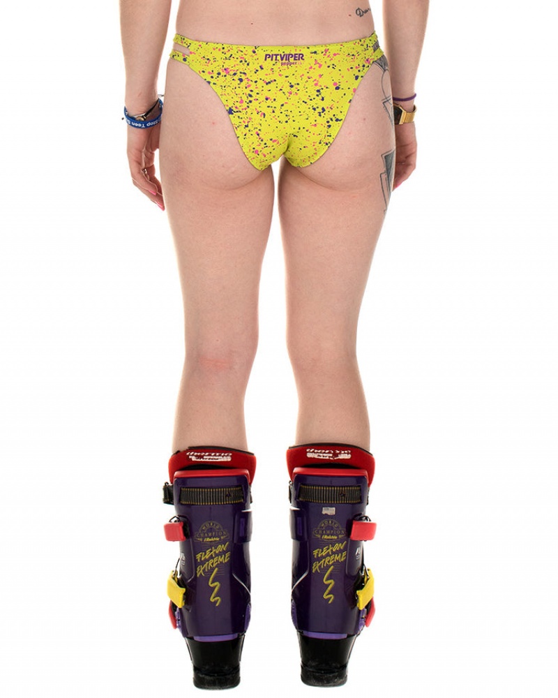 Abajo De Bikini Pit Viper 1993 Splatter Amarillos | 0153XGEJH
