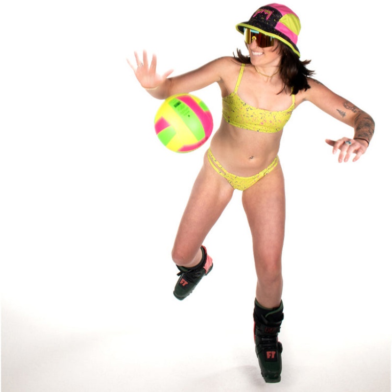 Arriba De Bikini Pit Viper 1993 Splatter Amarillos | 3680MVXZN