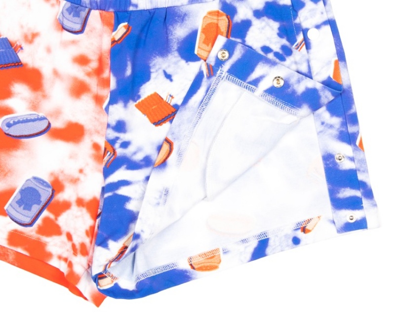Bermudas Pit Viper Firecracker Tear-Off Package Azules Naranjas Blancos | 3594FJDOW