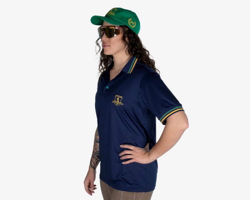 Camisa Polo Pit Viper Fuck Golf Tech Azules | 9371YNBCJ