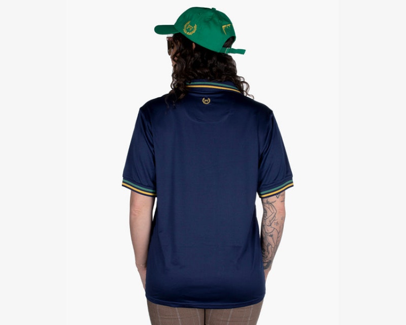Camisa Polo Pit Viper Fuck Golf Tech Azules | 9371YNBCJ