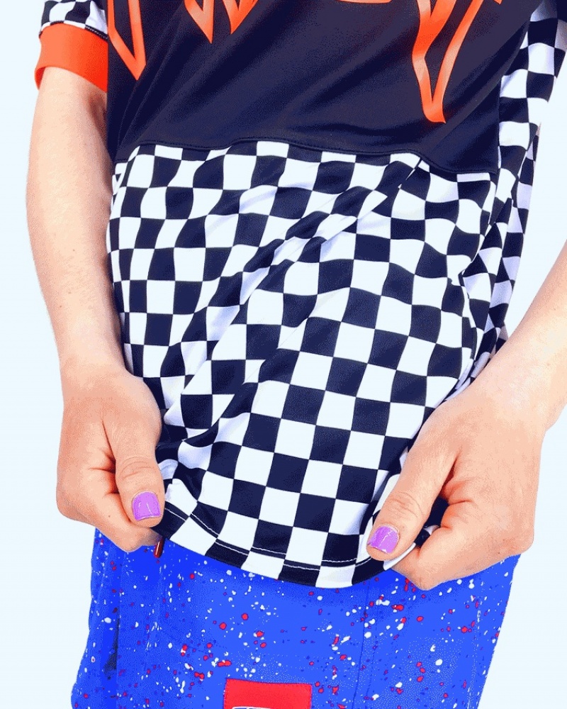 Camisa Polo Pit Viper Victory Lane Tech Blancos Negros Naranjas | 1879CVOKW