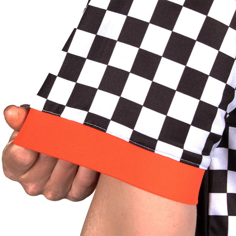 Camisa Polo Pit Viper Victory Lane Tech Blancos Negros Naranjas | 1879CVOKW
