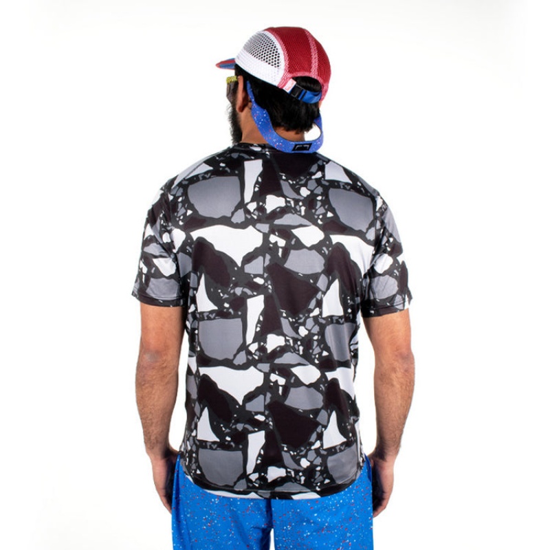 Camiseta Pit Viper Calle Safari Tech Grises Negros Blancos | 6091AKDIF