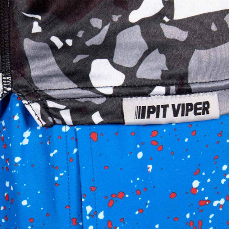 Camiseta Pit Viper Calle Safari Tech Grises Negros Blancos | 6091AKDIF