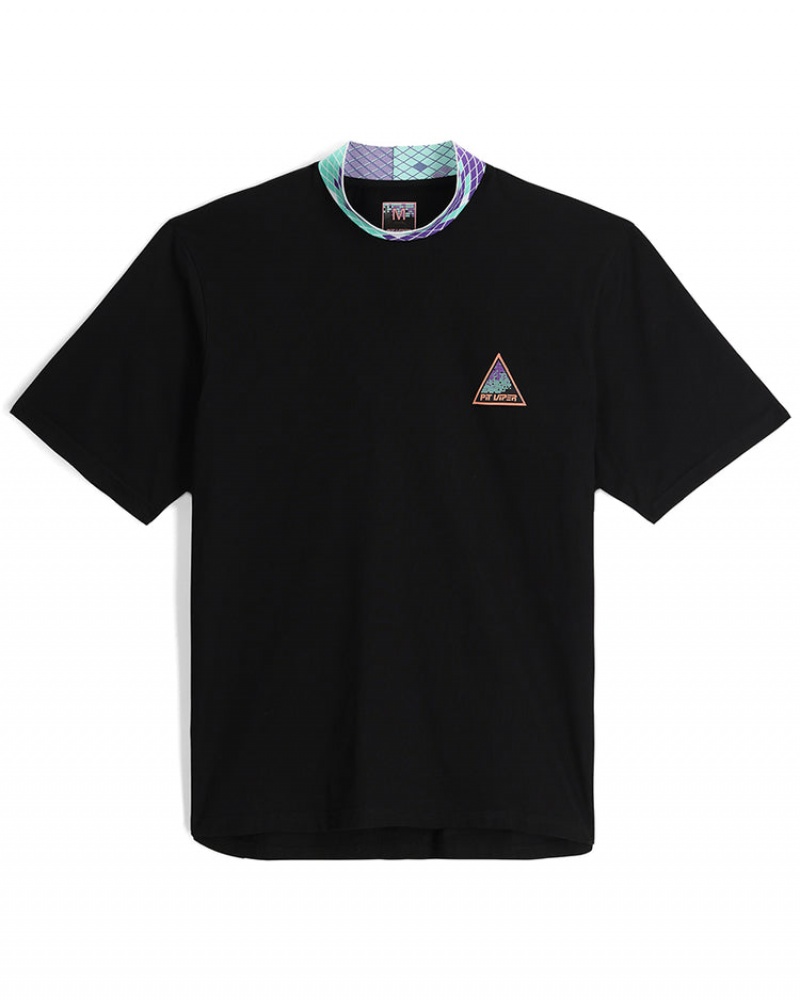 Camiseta Pit Viper Naples Hi Collar Negros | 0623URQEB