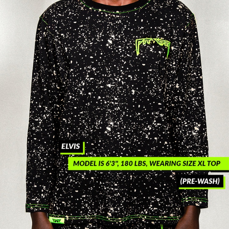 Camiseta Pit Viper Underground Key Player Long Sleeve Negros Blancos | 9458SPRDO