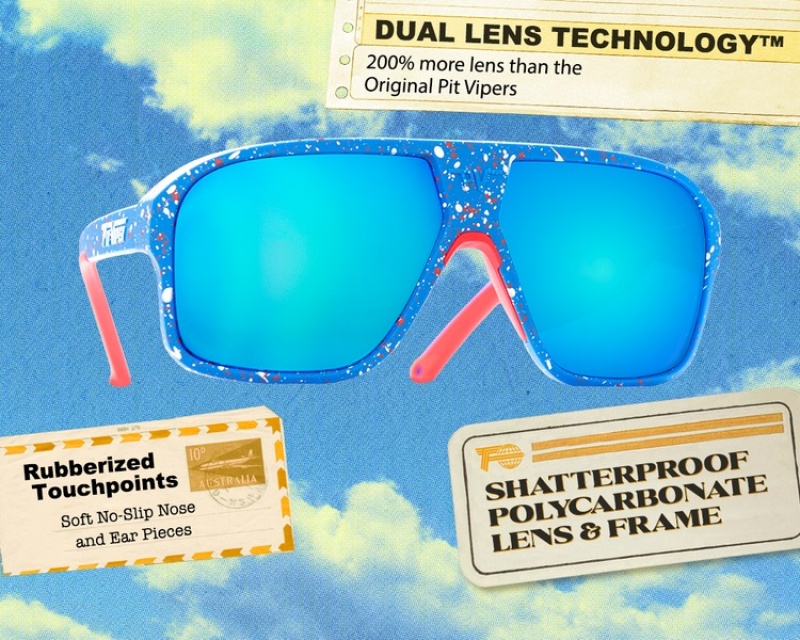 Flight Optics Pit Viper Blue Ribbon Azules | 4680GLNPA