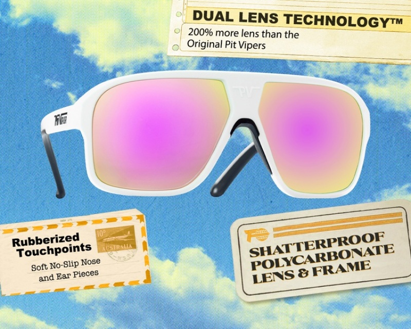 Flight Optics Pit Viper Miami Nights Blancos | 3584KFYEZ