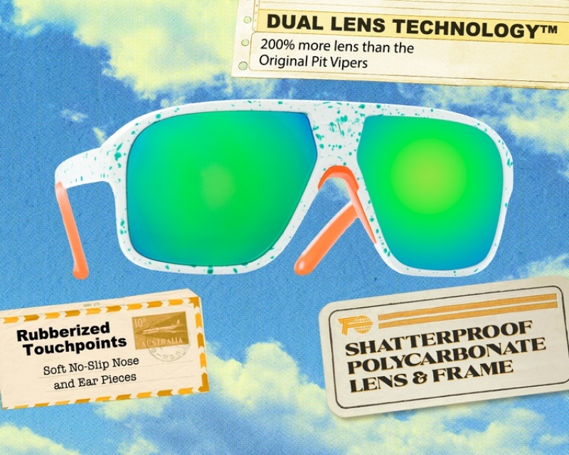 Flight Optics Pit Viper South Beach Blancos Verdes | 0865LTGMC