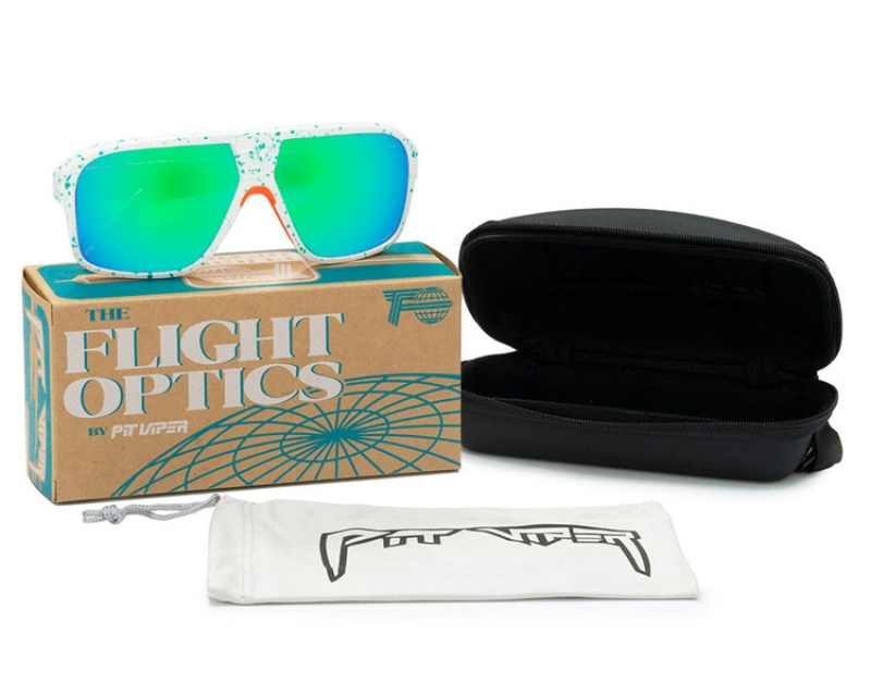 Flight Optics Pit Viper South Beach Blancos Verdes | 0865LTGMC