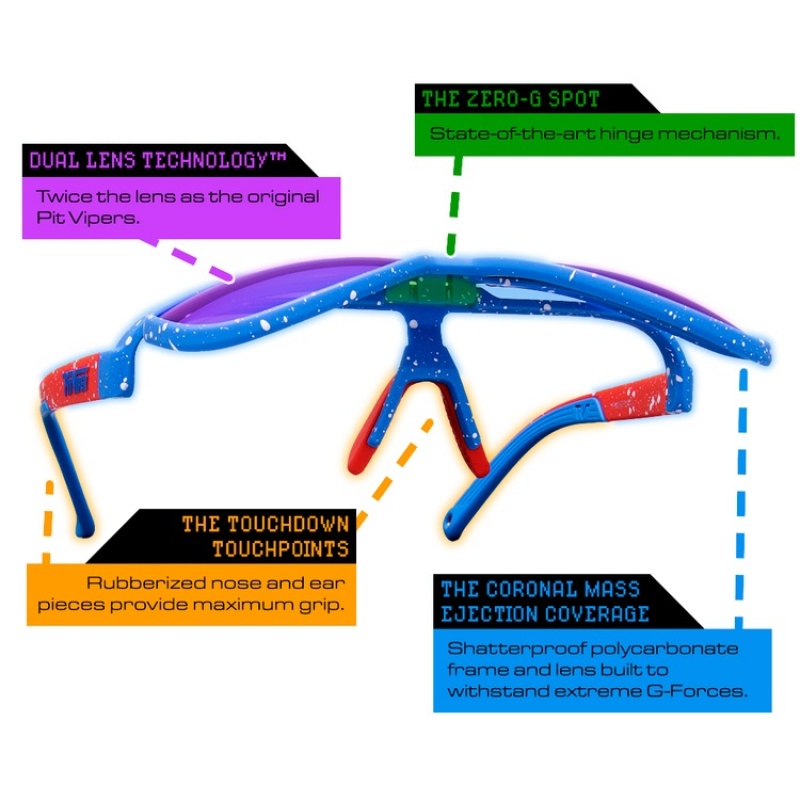 Flip-ups Pit Viper Blue Ribbon Lift-Offs Azules | 5471OAQIF