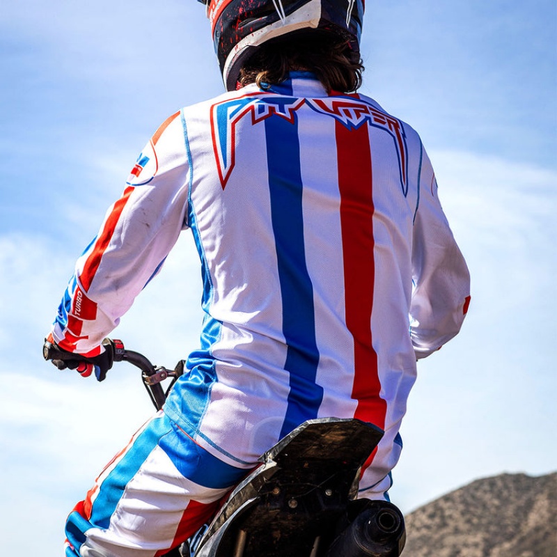 Jersey Pit Viper Roost Rocket Blancos Azules Rojos | 3605RCONK