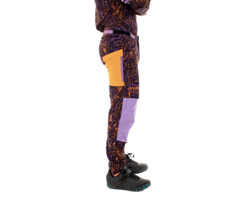 Pantalones Pit Viper High Speed Off Carretera II DH Morados Naranjas | 4276DISXU