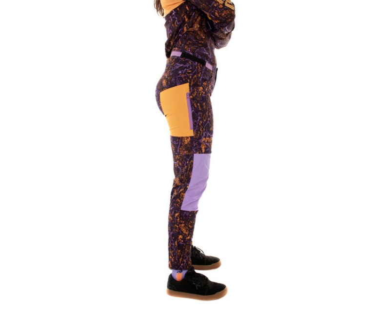 Pantalones Pit Viper High Speed Off Carretera II DH Morados Naranjas | 4276DISXU