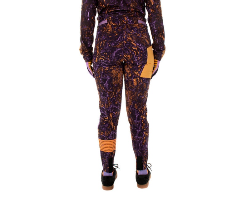 Pantalones Pit Viper High Speed Off Carretera II DH Morados Naranjas | 4276DISXU