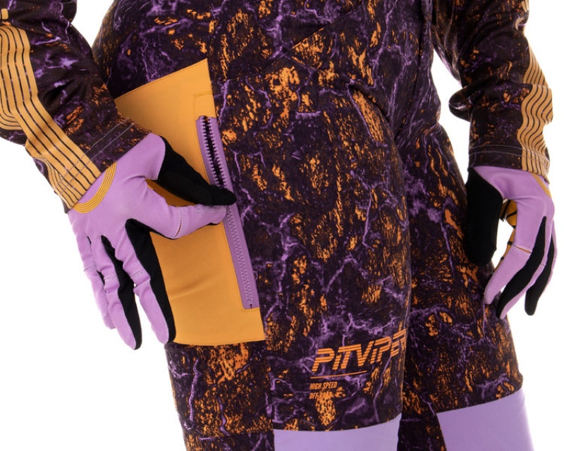 Pantalones Pit Viper High Speed Off Carretera II DH Morados Naranjas | 4276DISXU