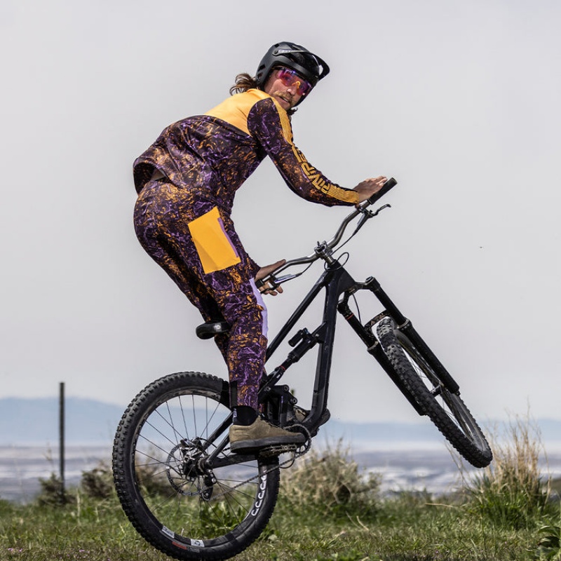 Pantalones Pit Viper High Speed Off Carretera II DH Morados Naranjas | 4276DISXU