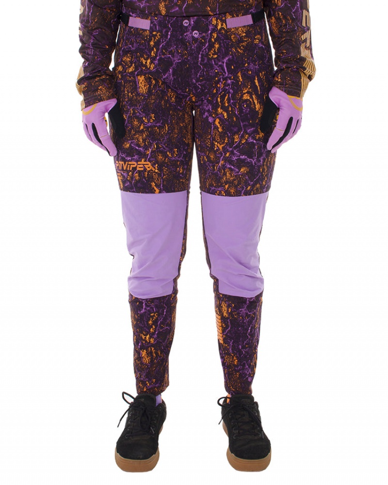 Pantalones Pit Viper High Speed Off Carretera II DH Morados Naranjas | 4276DISXU