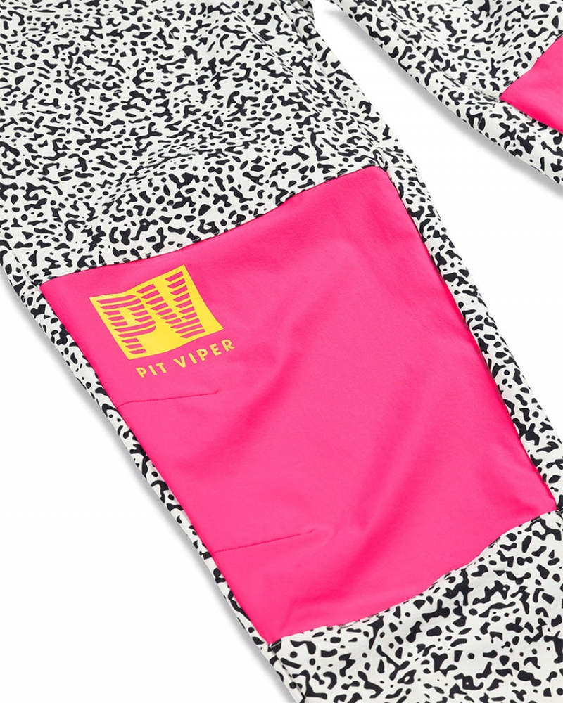 Pantalones Pit Viper High Speed off Carretera Son of Beach DH Negros Blancos Rosas | 5604LXYEA