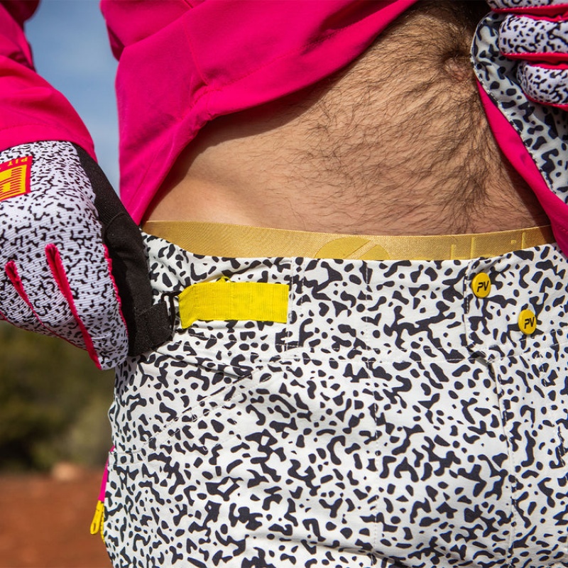 Pantalones Pit Viper High Speed off Carretera Son of Beach DH Negros Blancos Rosas | 5604LXYEA