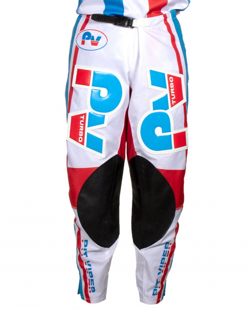 Pantalones Pit Viper Roost Rocket Blancos Azules Rojos | 6498KPCJI