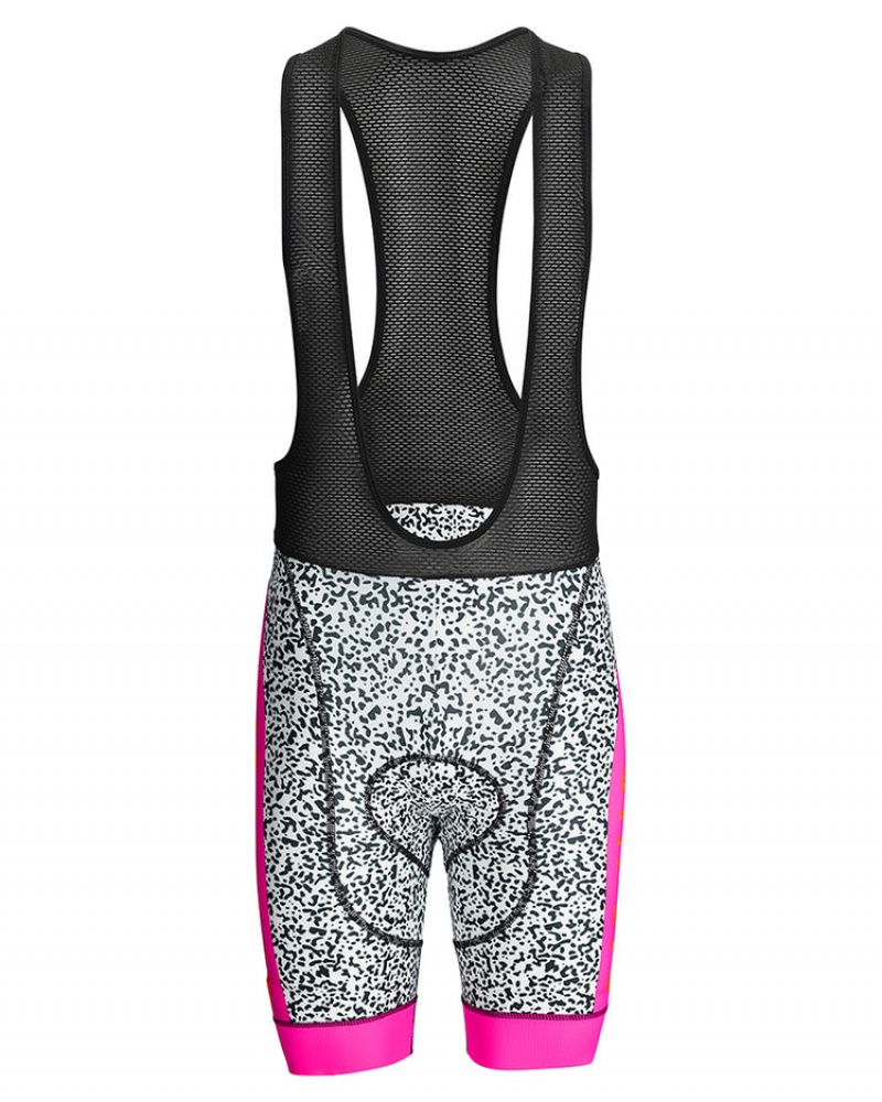 Pantalones Pit Viper Son of Beach Cycling Bib Blancos Negros Rosas | 3681GFMSJ