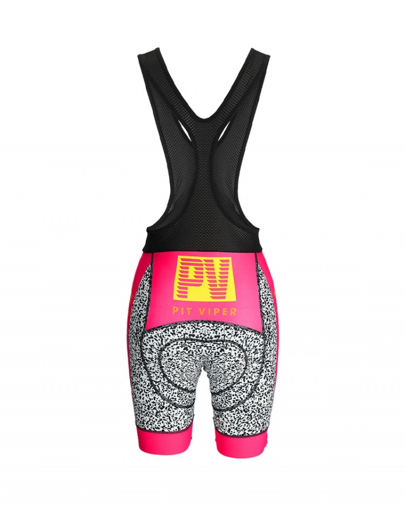 Pantalones Pit Viper Son of Beach Cycling Bib Negros Blancos Rosas | 3129PIROH
