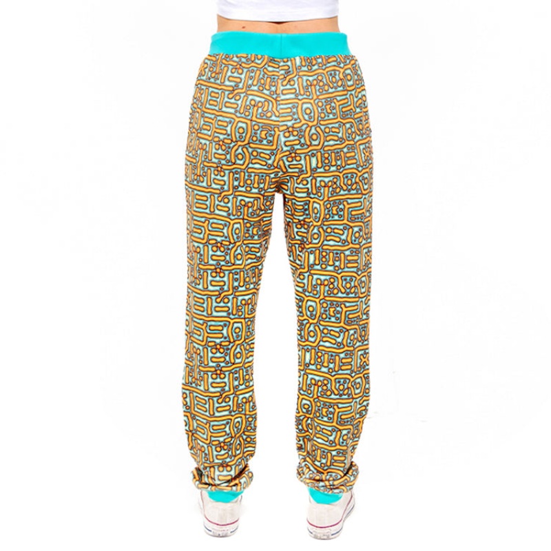 Pantalones Pit Viper Turbo Fleece Azules Naranjas | 8103MRCSK