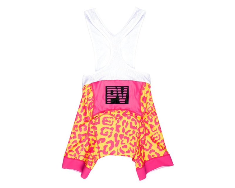 Pantalones Pit Viper Wildcat Bib Rosas Amarillos | 2180ZDLJO