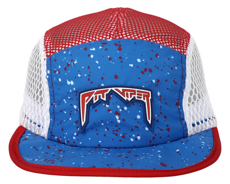 Sombreros Pit Viper Blue Ribbon Super Mesh Azules Rojos Blancos | 0856LYWQM