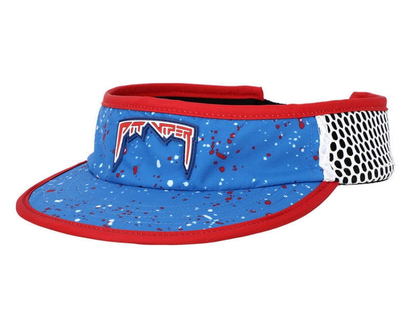 Sombreros Pit Viper Blue Ribbon Super Visor Azules Rojos | 5976QTBEO