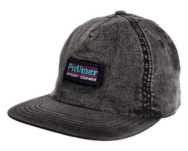 Sombreros Pit Viper Deporte Denim Unstructured Negros | 6951HUSKV
