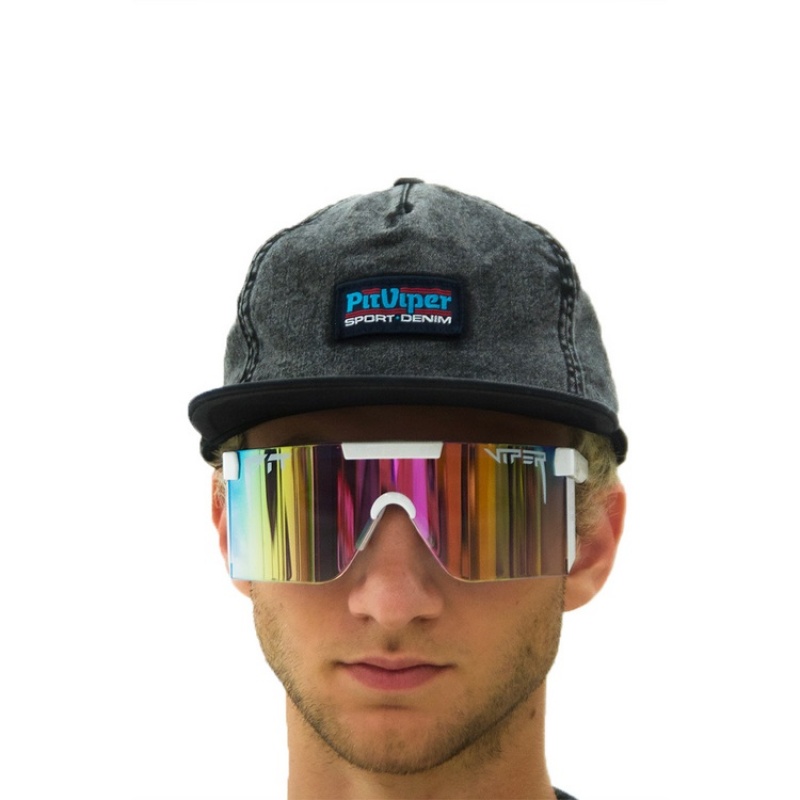 Sombreros Pit Viper Deporte Denim Unstructured Negros | 6951HUSKV