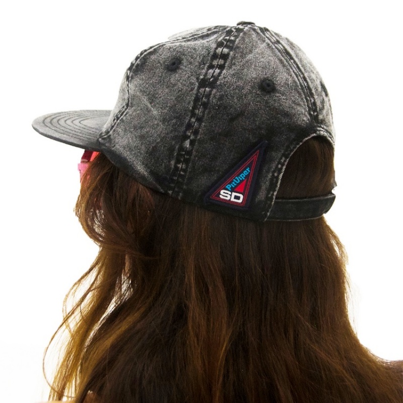 Sombreros Pit Viper Deporte Denim Unstructured Negros | 6951HUSKV