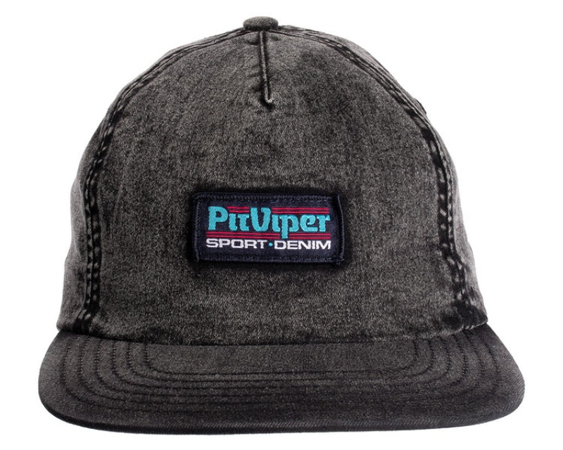 Sombreros Pit Viper Deporte Denim Unstructured Negros | 6951HUSKV