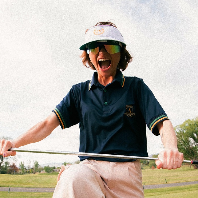Sombreros Pit Viper Fuck Golf Club Visor Blancos | 9620LDERV