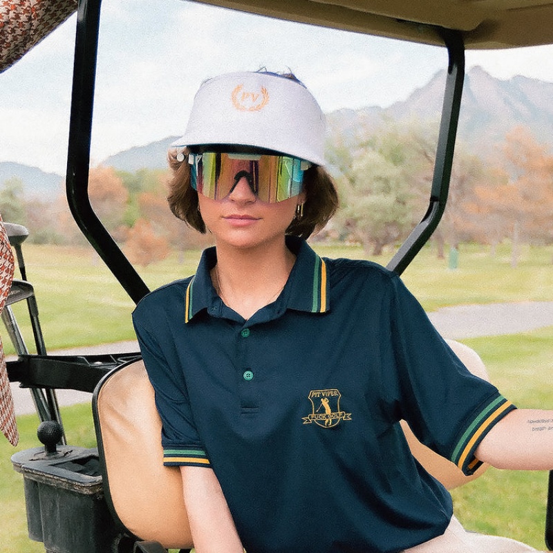 Sombreros Pit Viper Fuck Golf Club Visor Blancos | 9620LDERV