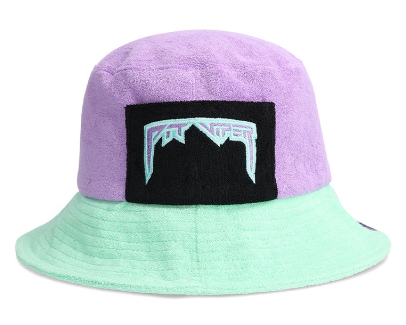 Sombreros Pit Viper Naples Beach Bucket Morados Verdes | 9847ZYTRN
