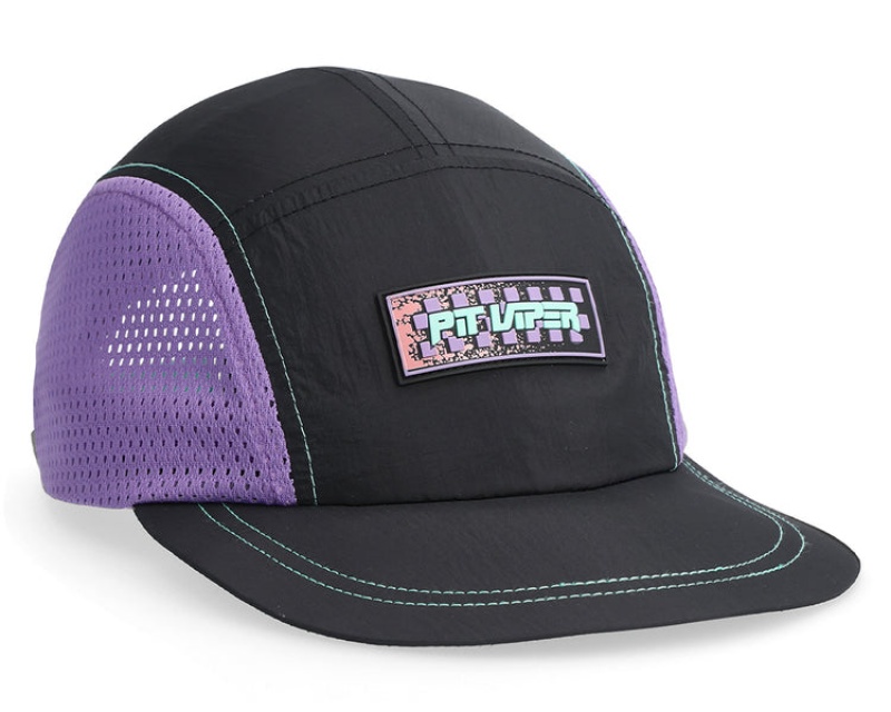 Sombreros Pit Viper Naples Hot Mesh Negros Morados | 5789RPOEA