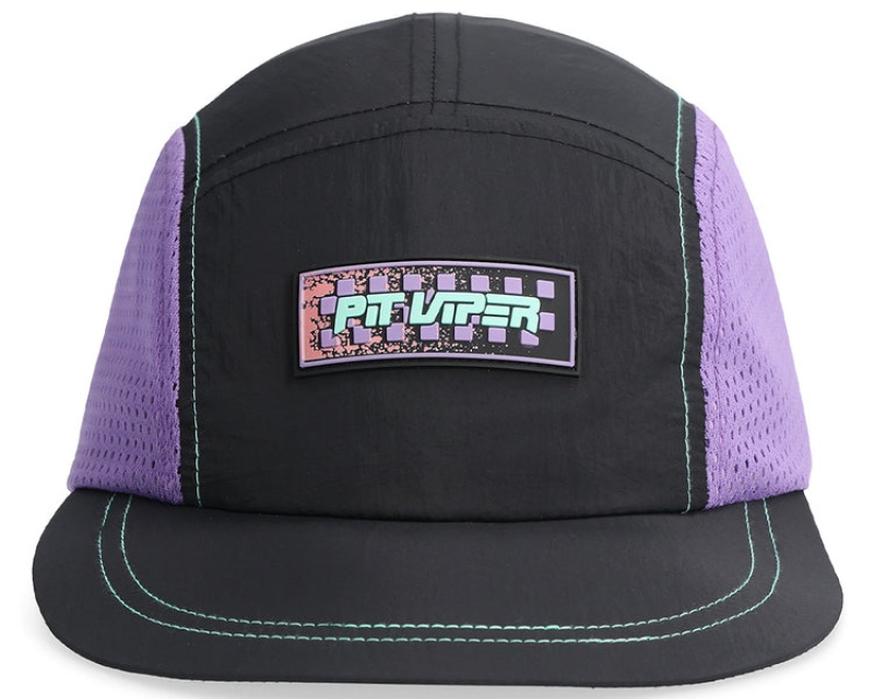 Sombreros Pit Viper Naples Hot Mesh Negros Morados | 5789RPOEA