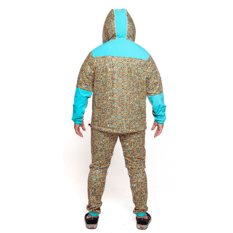Sudadera Con Capucha Pit Viper Turbo Fleece Full-Zip Azules Naranjas | 9326KIHQM