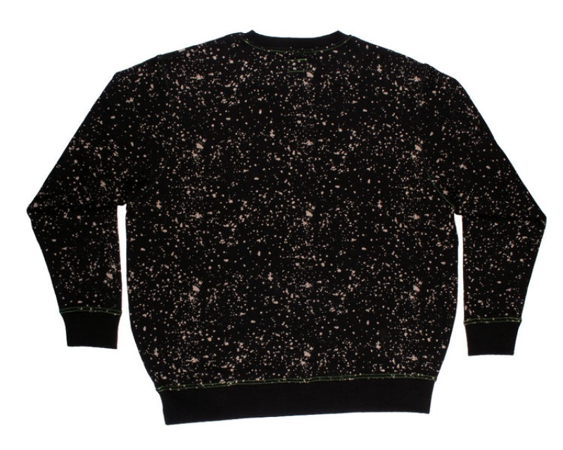 Sudaderas Pit Viper Underground Key Player Crewneck Negros Verdes | 7268RZHUP