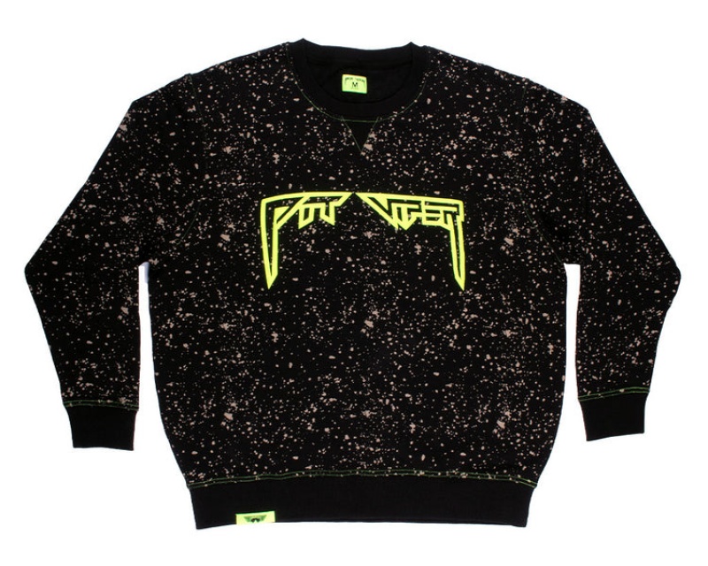 Sudaderas Pit Viper Underground Key Player Crewneck Negros Verdes | 7268RZHUP