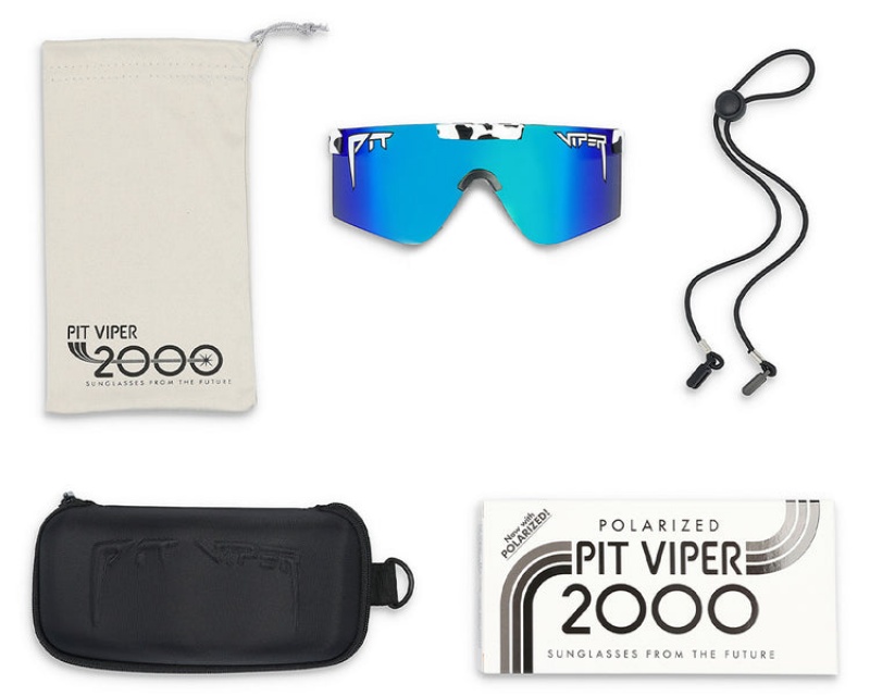 The 2000s Pit Viper Cowabunga Polarized Blancos Negros | 3249DACXO